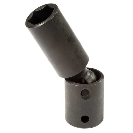 1/2 in Drive Flex Impact Socket 19 mm Size 6 pt Standard Depth, Black Oxide