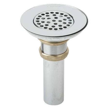 3-1/2" Drain Nickel Plated Brass Body Strainer and Tailpiece