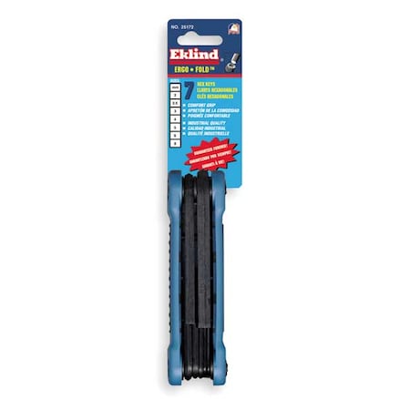 7 Piece Metric Fold-Up Hex Key Set, 25172