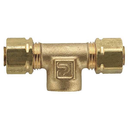 1/4" Compression x 1/8" FNPT Brass Branch Tee 10PK