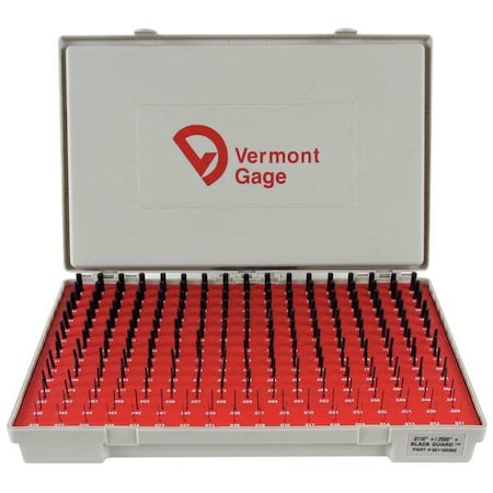 Pin Gage Set,Plus,0.011-0.250 In,Black