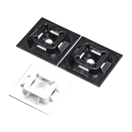 Cable Tie, 4-Way, Mount, Adhesive, Wh, PK500