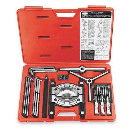 Wide Puller Set w/Case,10 Ton