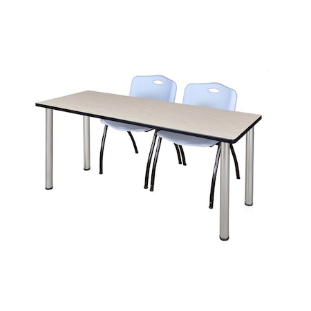Rectangle Tables > Training Tables > Kee Table & Chair Sets, 60 W, 24 L, 29 H, Maple