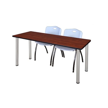 Rectangle Tables > Training Tables > Kee Table & Chair Sets, 72 W, 24 L, 29 H, Cherry