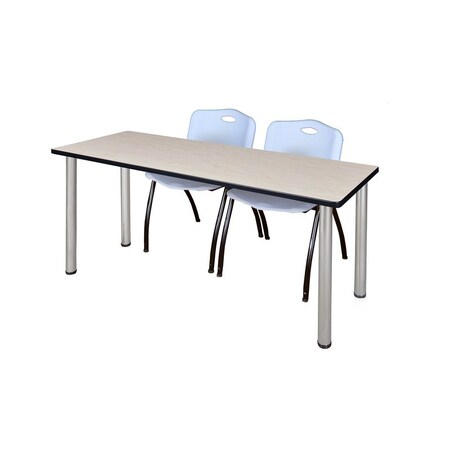 Rectangle Tables > Training Tables > Kee Table & Chair Sets, 72 W, 24 L, 29 H, Maple