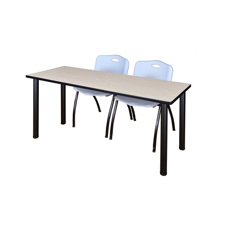 Rectangle Tables > Training Tables > Kee Table & Chair Sets, 72 W, 24 L, 29 H, Maple