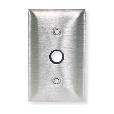 Toggle Opening Wall Plates and Box Cover, Number of Gangs: 1 Stainless Steel, Brushed Finish, Gray