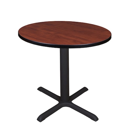 Round Tables > Breakroom Tables > Cain Square & Round Tables, Wood,Metal Top, Cherry