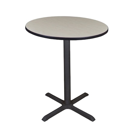 Cain Cafe Tables, 36 W, 36 L, 42 H, Wood,Metal Top, Maple