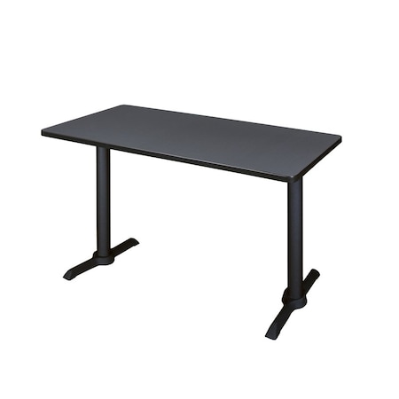 Cain Training Tables, 42 W, 24 L, 29 H, Wood, Metal Top, Grey