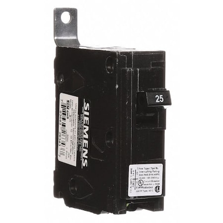 Miniature Circuit Breaker, BL Series, 25A, 1 Pole, 120/240V AC, 10kA at 120/240V AC