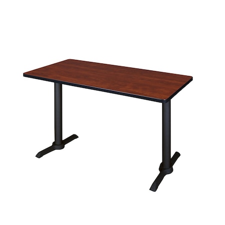 Cain Training Tables, 48 W, 24 L, 29 H, Wood, Metal Top, Cherry