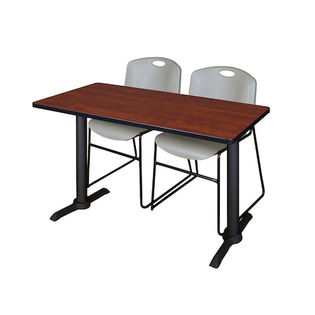 Rectangle Tables > Training Tables > Cain Training Table & Chair Sets, 48 W, 24 L, 29 H, Cherry
