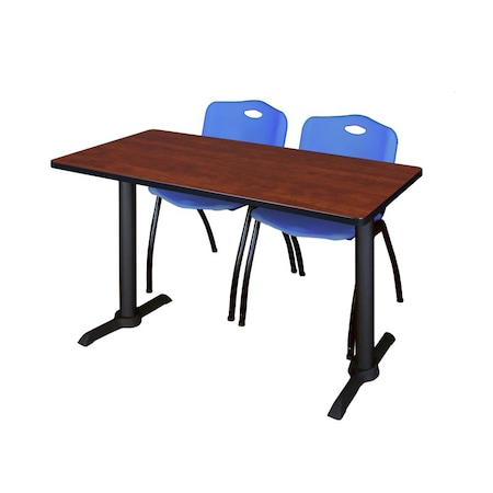 Rectangle Tables > Training Tables > Cain Training Table & Chair Sets, 48 W, 24 L, 29 H, Cherry