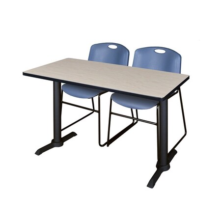 Rectangle Tables > Training Tables > Cain Training Table & Chair Sets, 48 W, 24 L, 29 H, Maple