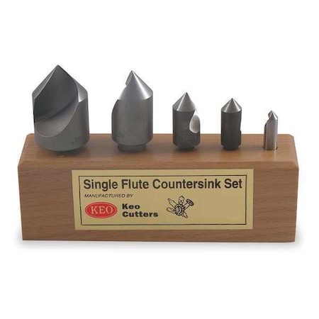 100 deg SF 5 piece Countersink Set HSS