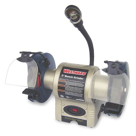 Bench Grinder, 6 in Max. Wheel Dia, 3/4 in Max. Wheel Thickness, 36 Grinding Wheel Grit