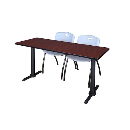 Rectangle Tables > Training Tables > Cain Training Table & Chair Sets, 60 W, 24 L, 29 H, Mahogany
