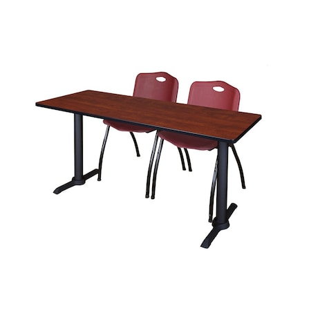 Rectangle Tables > Training Tables > Cain Training Table & Chair Sets, 60 W, 24 L, 29 H, Cherry