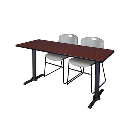 Rectangle Tables > Training Tables > Cain Training Table & Chair Sets, 60 W, 24 L, 29 H, Mahogany