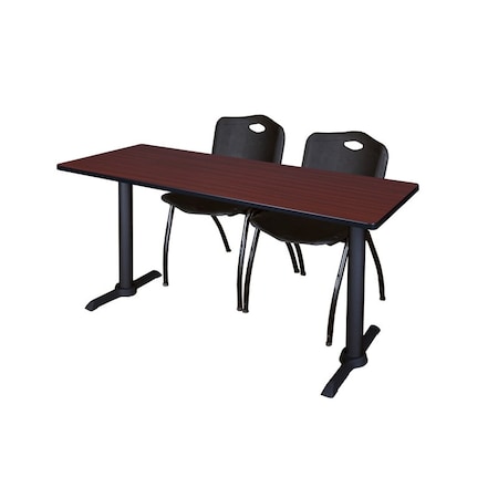 Rectangle Tables > Training Tables > Cain Training Table & Chair Sets, 66 W, 24 L, 29 H, Mahogany