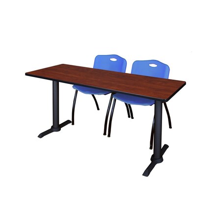 Rectangle Tables > Training Tables > Cain Training Table & Chair Sets, 72 W, 24 L, 29 H, Cherry