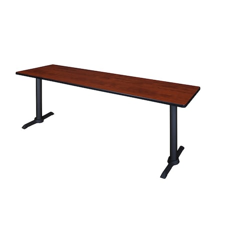Cain Training Tables, 84 W, 24 L, 29 H, Wood, Metal Top, Cherry