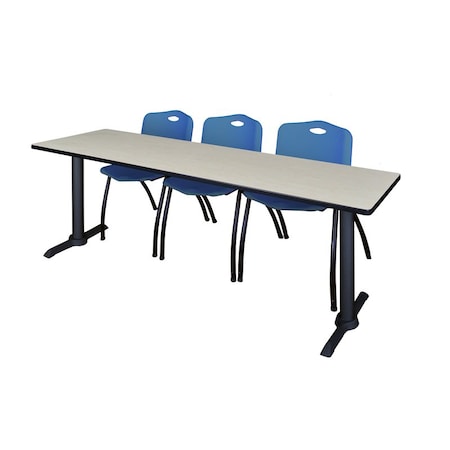 Rectangle Tables > Training Tables > Cain Training Table & Chair Sets, 84 W, 24 L, 29 H, Maple