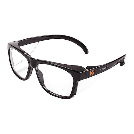 Maverick(TM), Safety Glasses, Anti-Fog, Clear Lens, Black Frame, Full-Frame