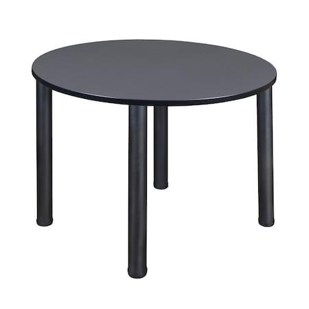Round Tables > Breakroom Tables > Kee Square & Round Tables, Wood,Metal Top, Grey