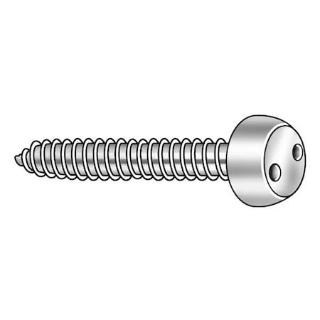 Tamper Resistant Screw, 5/8 in, Plain Finish, 18-8 Stainless Steel, Pan Head Spanner Drive, 25 PK