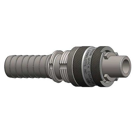 Barb to Bowes Nipple,Barb,1/2,Steel