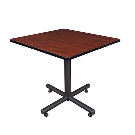 Square Tables > Breakroom Tables > Kobe Square & Round Tables, Wood,Metal Top, Cherry