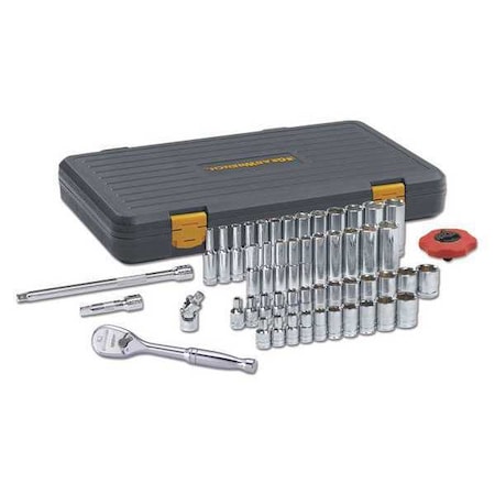 51 Piece 1/4" Drive 6 Point 120XP Standard & Deep SAE/Metric Mechanics Tool Set