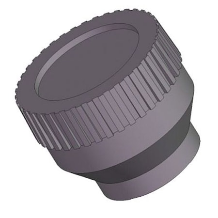 Knurled Knob, 10-24 Thread Size, 1/2"L, Zinc Plated