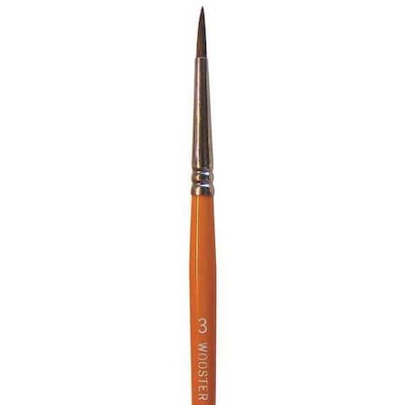#3 Artist Soft, Camel Hair Bristle, Paint Brush, Wood Handle