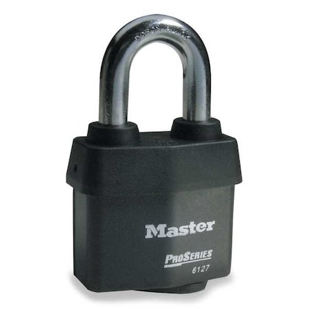Padlock, Keyed Different, Standard Shackle, Rectangular Steel Body, Boron Shackle, 7/8 in W