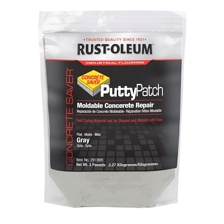 Patching Compound, 3 lb Container Size, Bag, Putty Patch, Gray