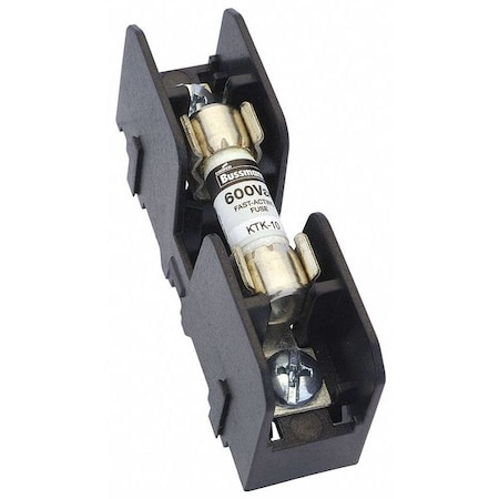Open Fuse Block, 0 to 30A Amp Range, 600V AC/DC Volt Rating, 1 Poles, Quick Connect