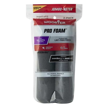 6-1/2" Mini Paint Roller Cover, No Nap Nap, Foam