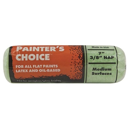 7" Paint Roller Cover, 3/8" Nap, Knit Fabric