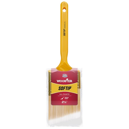 2-1/2" Angle Sash Soft, Nylon/Polyester Bristle, Paint Brush, Plastic Handle