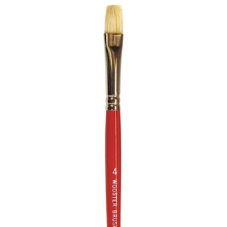 #4 Artist Soft, White China Bristle, Paint Brush, Wood Handle