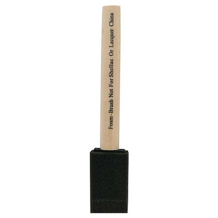 1" Flat Sash Firm, Foam Bristle, Paint Brush, Wood Handle