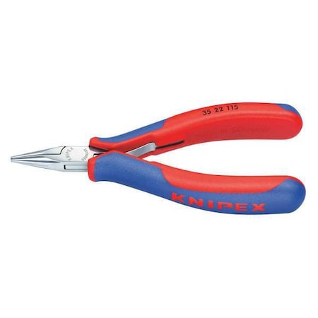 4 1/2 in Chain Nose Plier Multi-Component Grip Handle