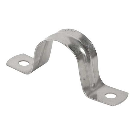 Two Hole Strap, Conduit; Pipe Use, 3/4 in, 316 Stainless Steel, Polished Brite