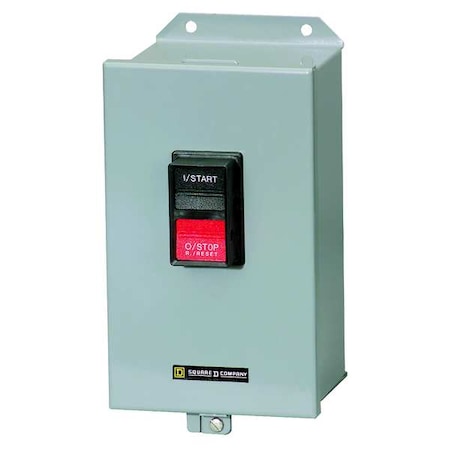 Manual Motor Starter, NEMA M-1, 3 P, 3 Phase, Push Button, 27 A