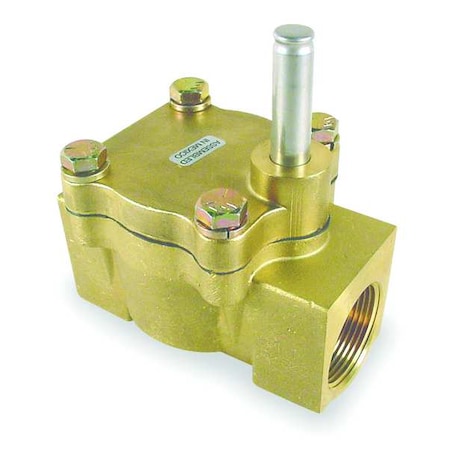 Brass Solenoid Valve Less Coil, Normally Closed, 1 1/4 in Pipe Size
