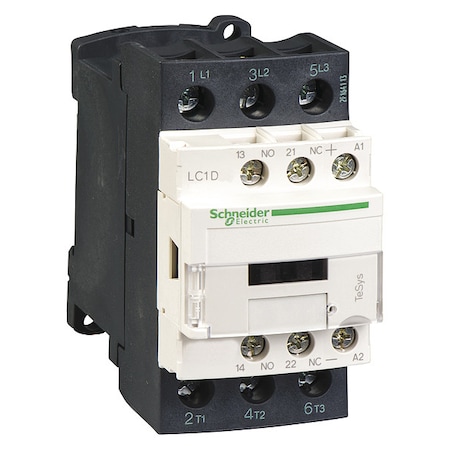 IEC Magnetic Contactor, 1NC/1NO, 24V DC, 3 P, Non-Reversing, Screw Clamp